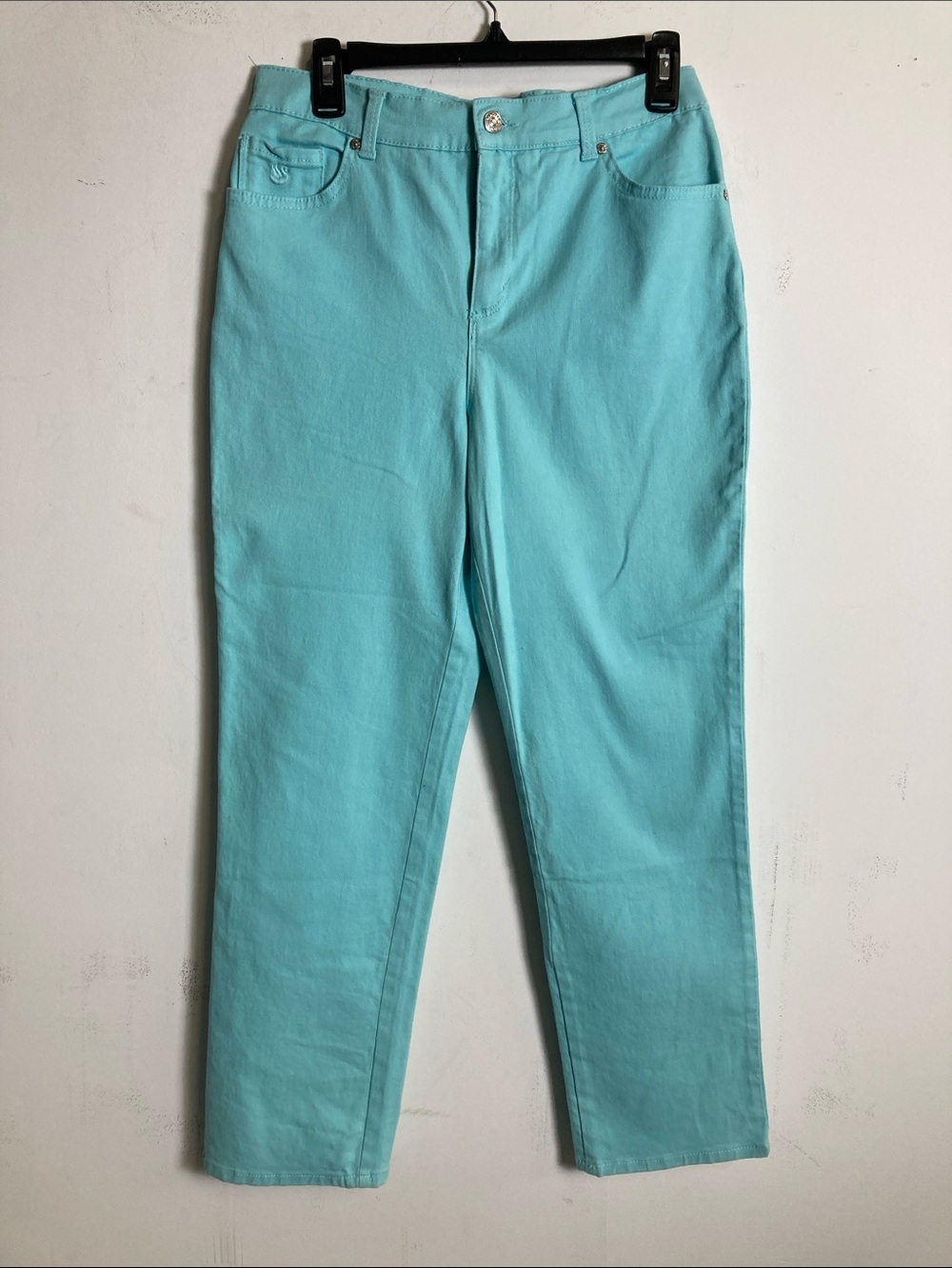 Gloria Vanderbilt Straight-Leg Jeans in Turquoise